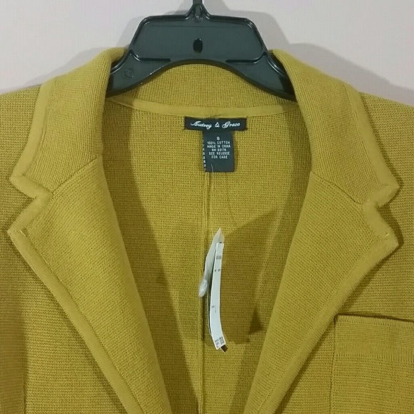 Milano Mustard Spice Cardigan Blazer - Picture 2 of 8